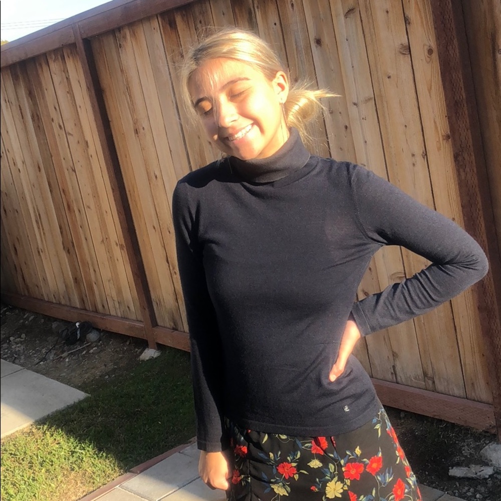 Carolina Herrera navy blue turtleneck
